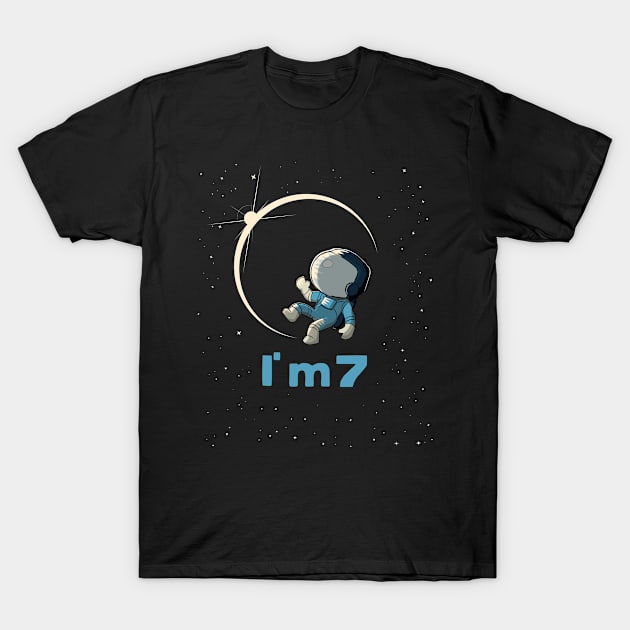 I´m seven , 7 Years old for little astronauts T-Shirt by Tom´s TeeStore